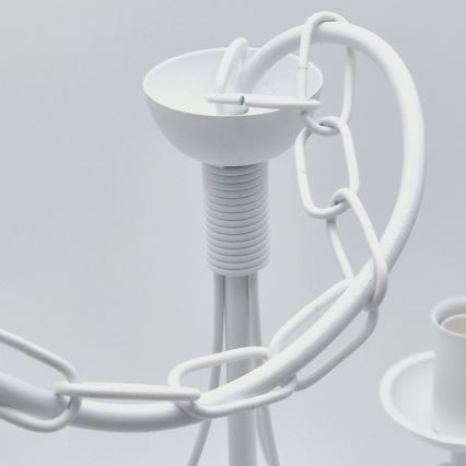Suspension chaîne DONATO 5xE14/40W/230V blanc