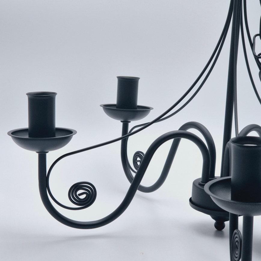 Suspension chaîne DONATO 5xE14/40W/230V noir