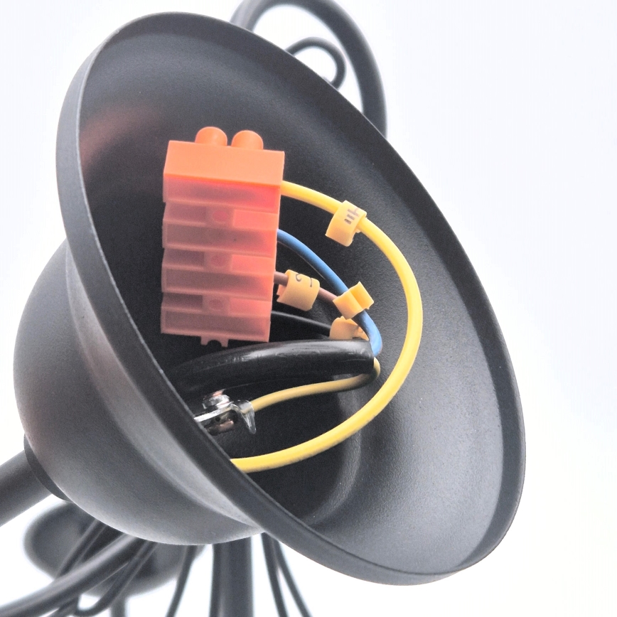 Suspension chaîne DONATO 5xE14/40W/230V noir