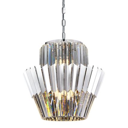 Suspension chaîne DONNA 9xE14/40W/230V d. 45 cm chrome mat
