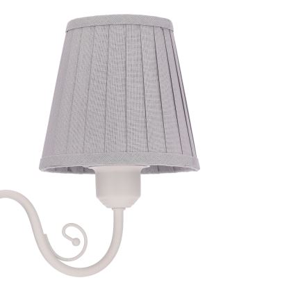 Suspension chaîne FIREZ 3xE27/40W/230V blanc/gris