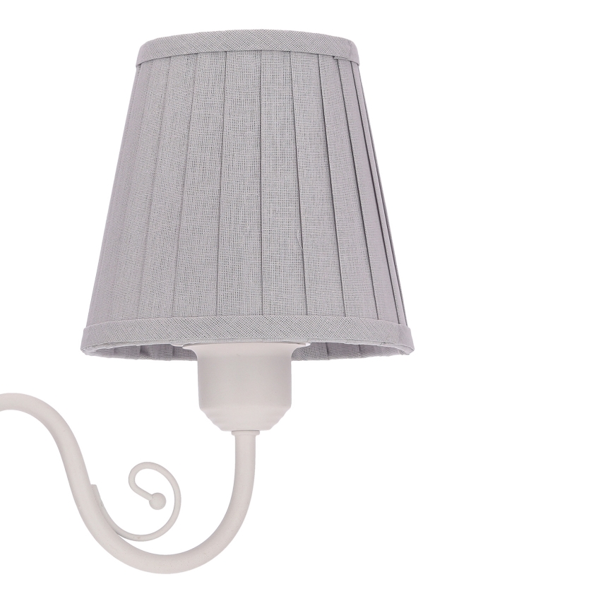 Suspension chaîne FIREZ 3xE27/40W/230V blanc/gris