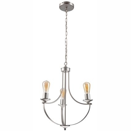 Suspension chaîne GINA 3xE27/60W/230V chrome mat