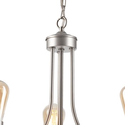 Suspension chaîne GINA 3xE27/60W/230V chrome mat