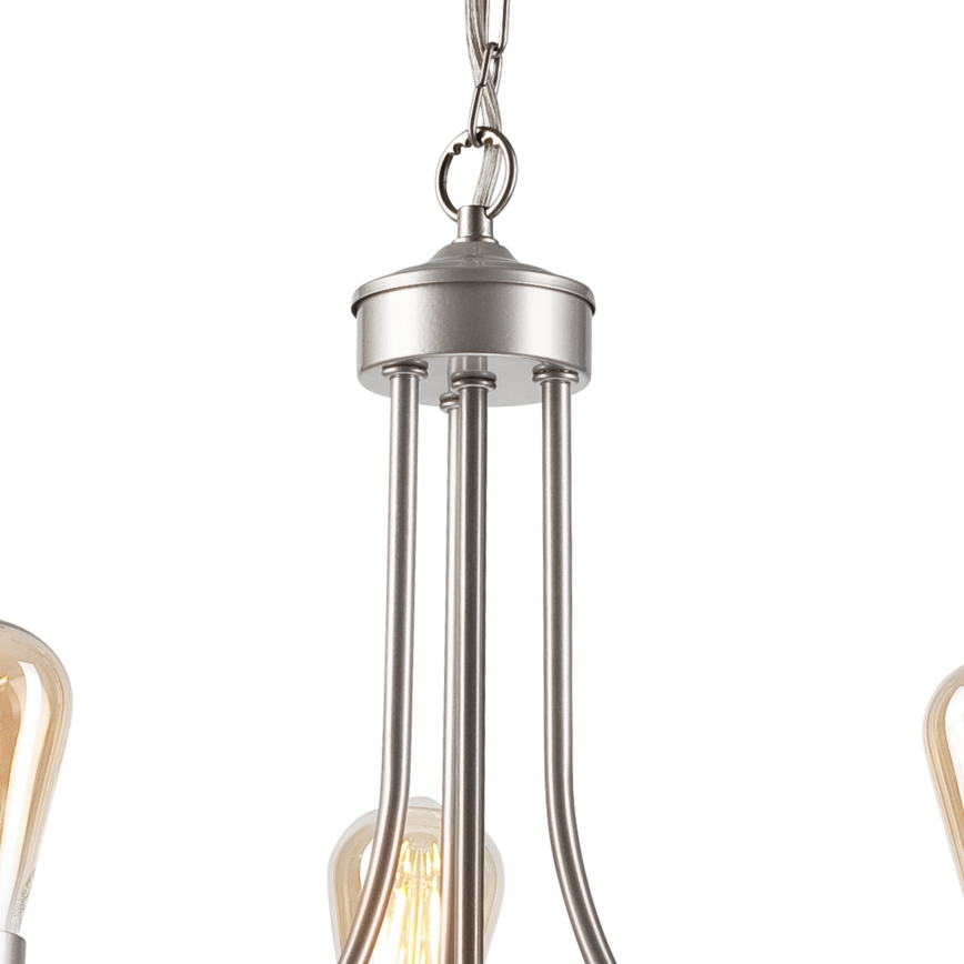 Suspension chaîne GINA 3xE27/60W/230V chrome mat