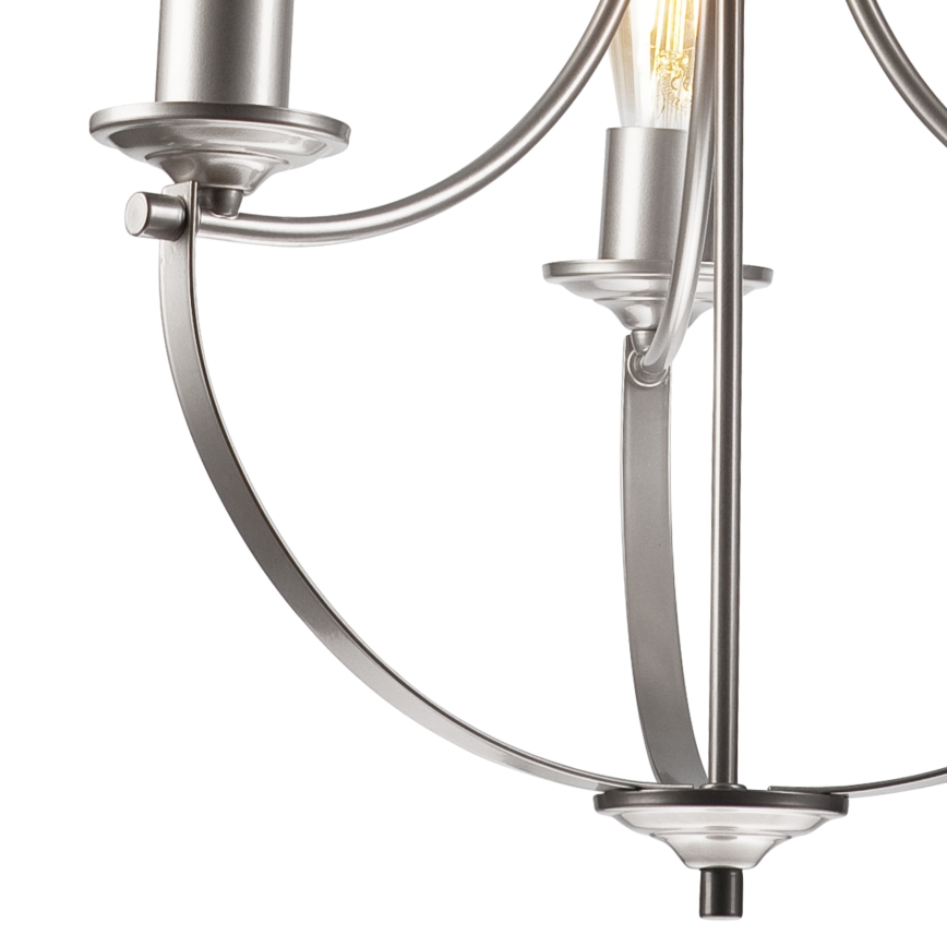 Suspension chaîne GINA 3xE27/60W/230V chrome mat