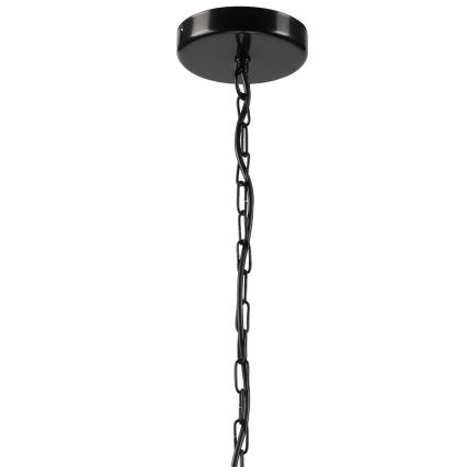 Suspension chaîne JASPER 4xE27/60W/230V hêtre/beige