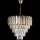 Suspension chaîne LED 7xE27/60W/230V + 4xLED/6W d. 40 cm doré