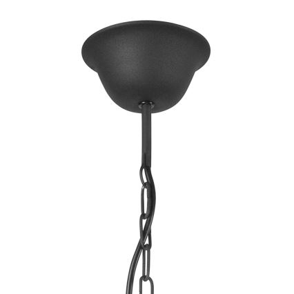 Suspension chaîne LUCY 8xE14/60W/230V noir