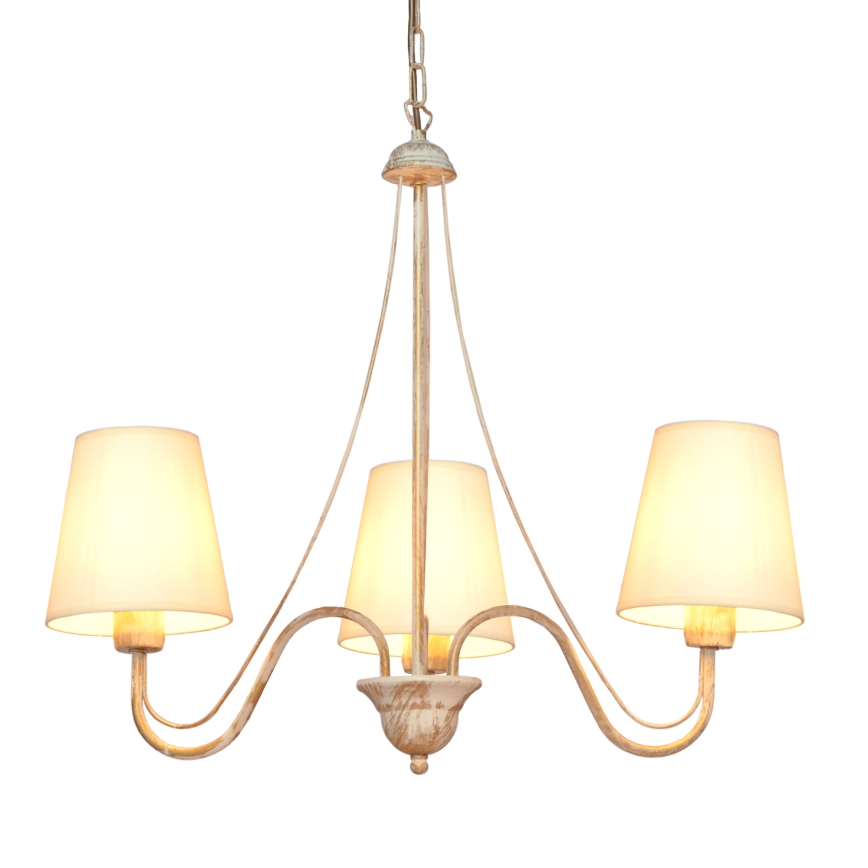 Suspension chaîne MALBO 3xE27/15W/230V beige