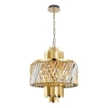 Suspension chaîne MARGOT 6xE14/40W/230V d. 43 cm doré
