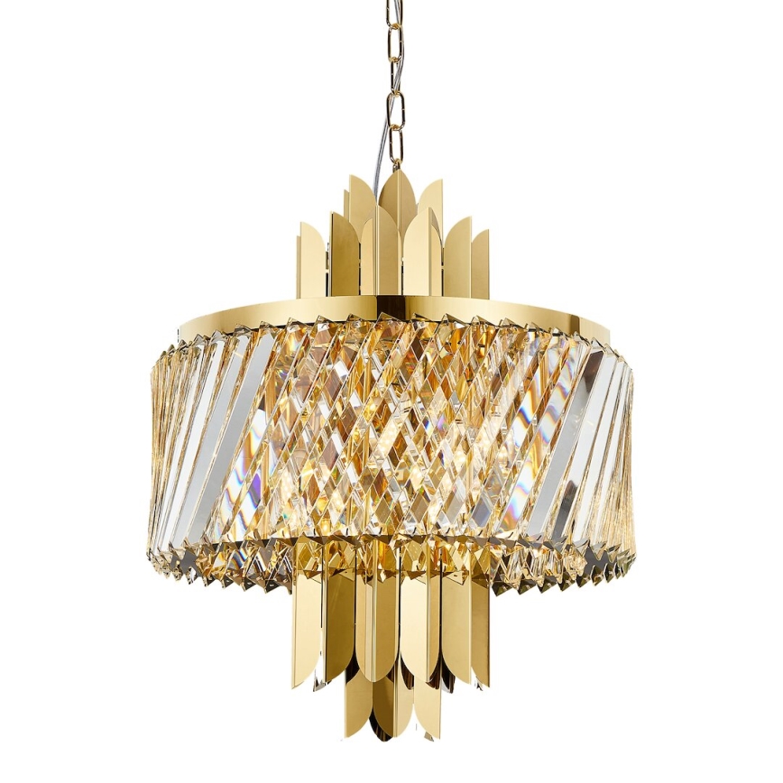 Suspension chaîne MARGOT 6xE14/40W/230V d. 43 cm doré