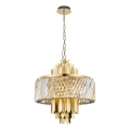 Suspension chaîne MARGOT 9xE14/40W/230V d. 55 cm doré