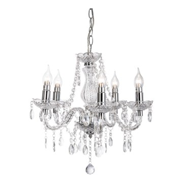 Suspension chaîne MARIE 5xE14/40W/230V chrome brillant
