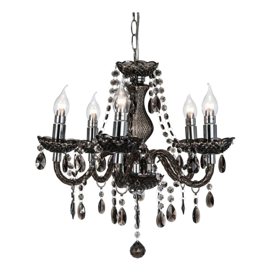Suspension chaîne MARIE 5xE14/40W/230V noir
