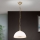 Suspension chaîne OLD LAMP 1xE27/40W/230V d. 30 cm blanc/laiton
