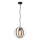 Suspension chaîne ONDA 1xE27/15W/230V noir/chêne