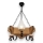 Suspension chaîne QUEEN 3xE14/40W/230V hêtre - FSC certifié