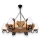 Suspension chaîne QUEEN 6xE14/40W/230V hêtre - FSC certifié