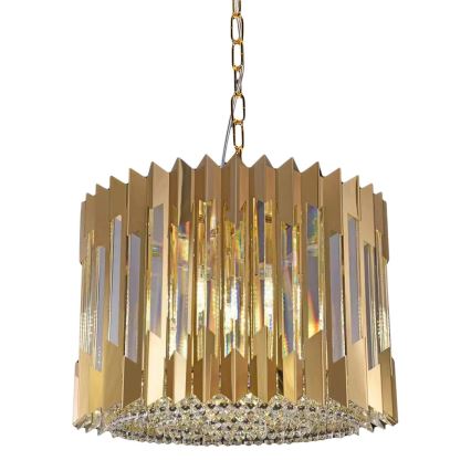 Suspension chaîne RITZ 7xE14/40W/230V d. 42 cm doré