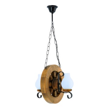 Suspension chaîne ROATA 2xE14/40W/230V hêtre - FSC certifié
