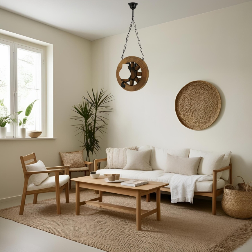 Suspension chaîne ROATA 2xE14/40W/230V hêtre - FSC certifié
