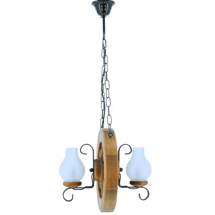 Suspension chaîne ROATA 2xE14/40W/230V hêtre - FSC certifié