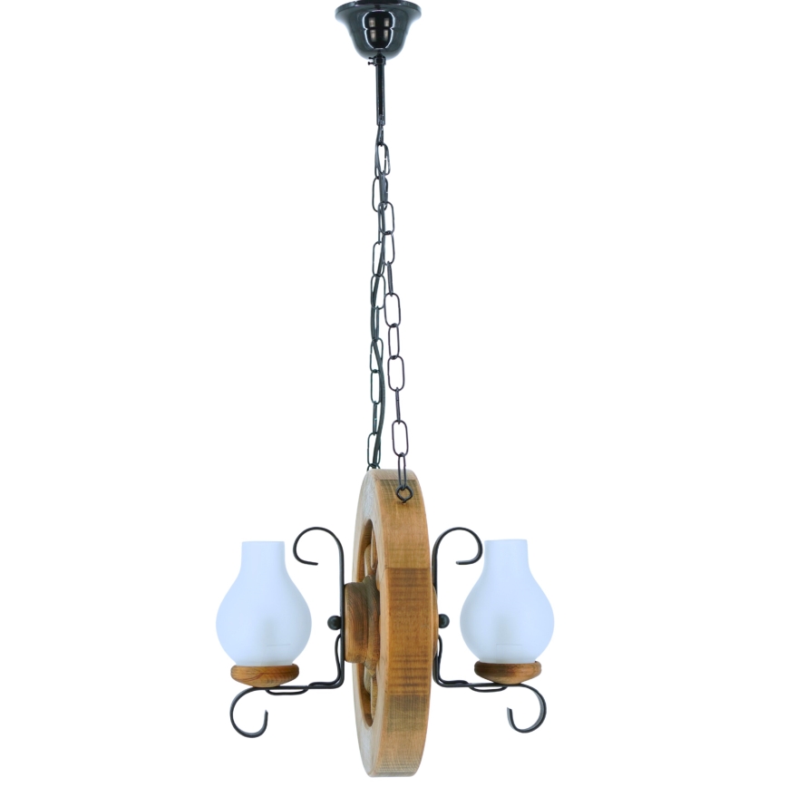 Suspension chaîne ROATA 2xE14/40W/230V hêtre - FSC certifié