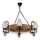 Suspension chaîne ROATA 6xE14/40W/230V d. 70 cm hêtre - FSC certifié