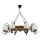 Suspension chaîne ROATA 8xE14/40W/230V d. 70 cm hêtre - FSC certifié