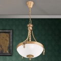 Suspension chaîne ROCCA 3xE27/60W/230V d. 32 cm bronze/blanc
