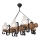 Suspension chaîne RUSTIC 6xE14/40W/230V hêtre - FSC certifié