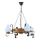 Suspension chaîne TIMONA 4xE14/40W/230V hêtre - FSC certifié
