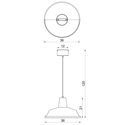Suspension CLASS sur câble 1xE27/15W/230V beige