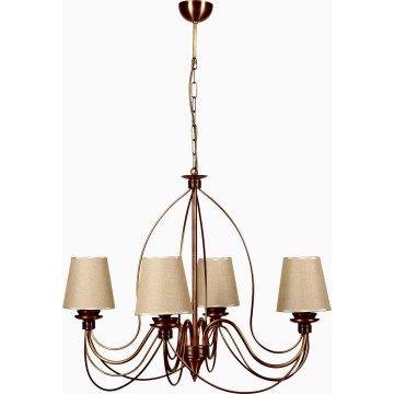 Suspension CLASSIC 4xE14/40W/230V bronze/beige