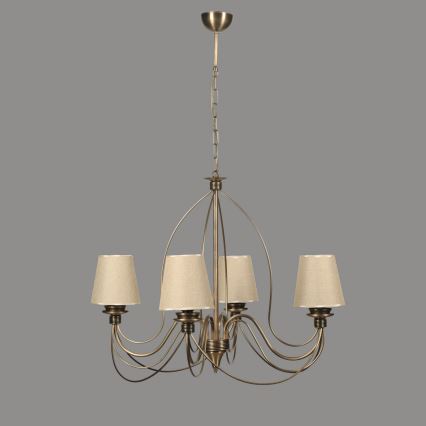 Suspension CLASSIC 4xE14/40W/230V bronze/beige