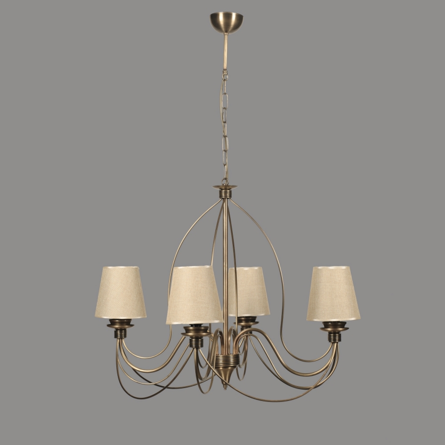 Suspension CLASSIC 4xE14/40W/230V bronze/beige