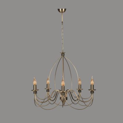 Suspension CLASSIC 5xE14/40W/230V bronze