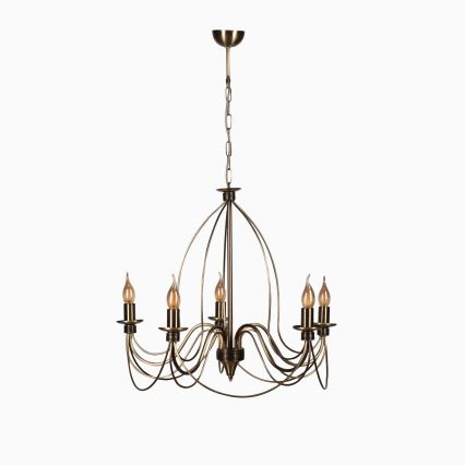 Suspension CLASSIC 5xE14/40W/230V bronze