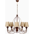 Suspension CLASSIC 5xE14/40W/230V en bronze/beige