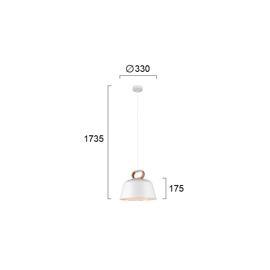 Suspension CLIP sur câble 1xE27/40W/230V blanc/marron