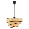 Suspension COUPER 1xE27/60W/230V beige/noir