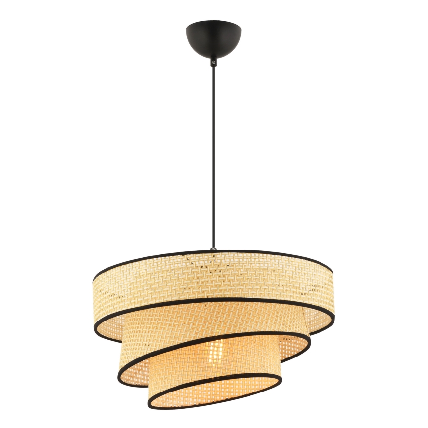Suspension COUPER 1xE27/60W/230V beige/noir