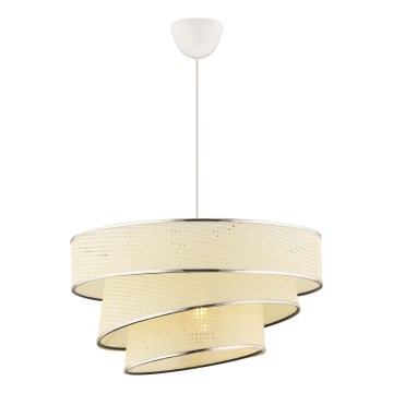 Suspension COUPER 1xE27/60W/230V blanc/chrome brillant
