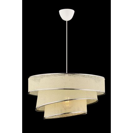Suspension COUPER 1xE27/60W/230V blanc/chrome brillant