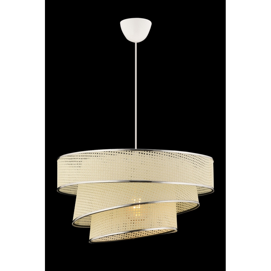 Suspension COUPER 1xE27/60W/230V blanc/chrome brillant