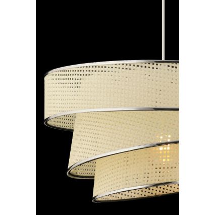 Suspension COUPER 1xE27/60W/230V blanc/chrome brillant