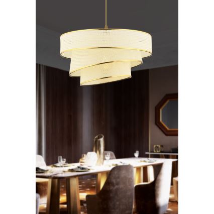 Suspension COUPER 1xE27/60W/230V blanc/or