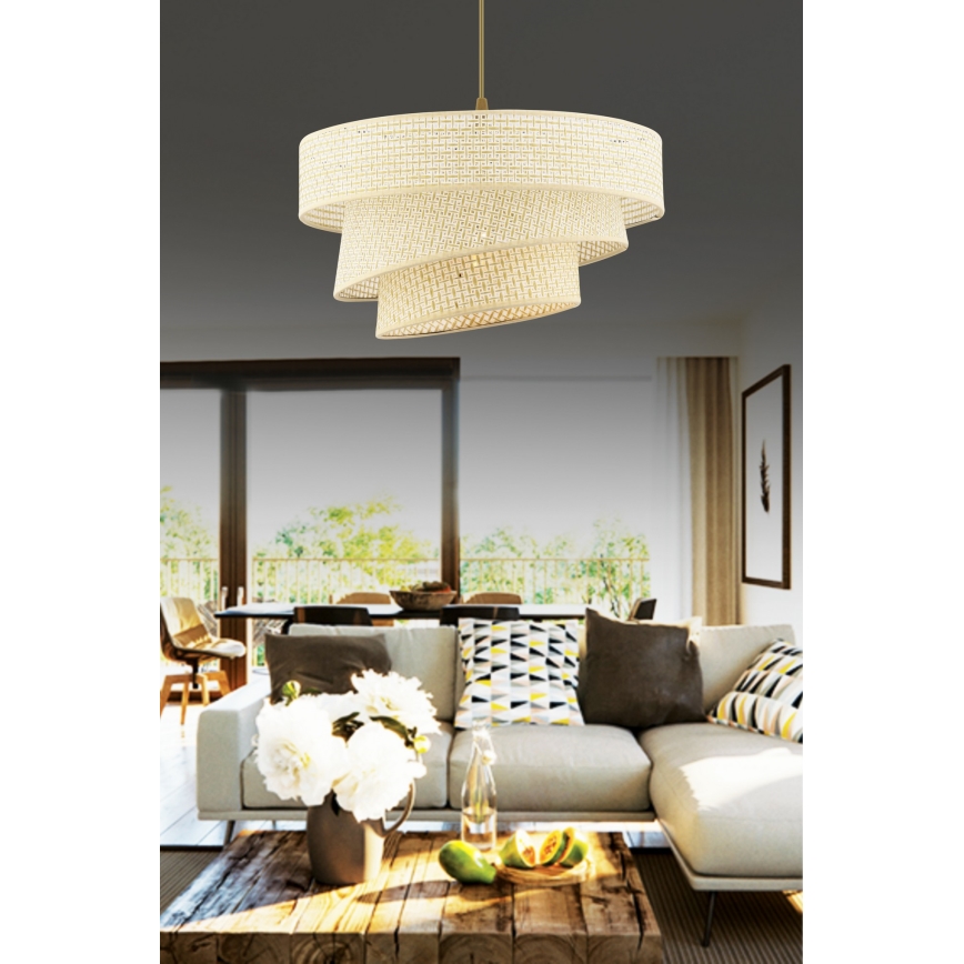 Suspension COUPER 1xE27/60W/230V crème