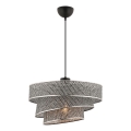 Suspension COUPER 1xE27/60W/230V gris/chrome brillant